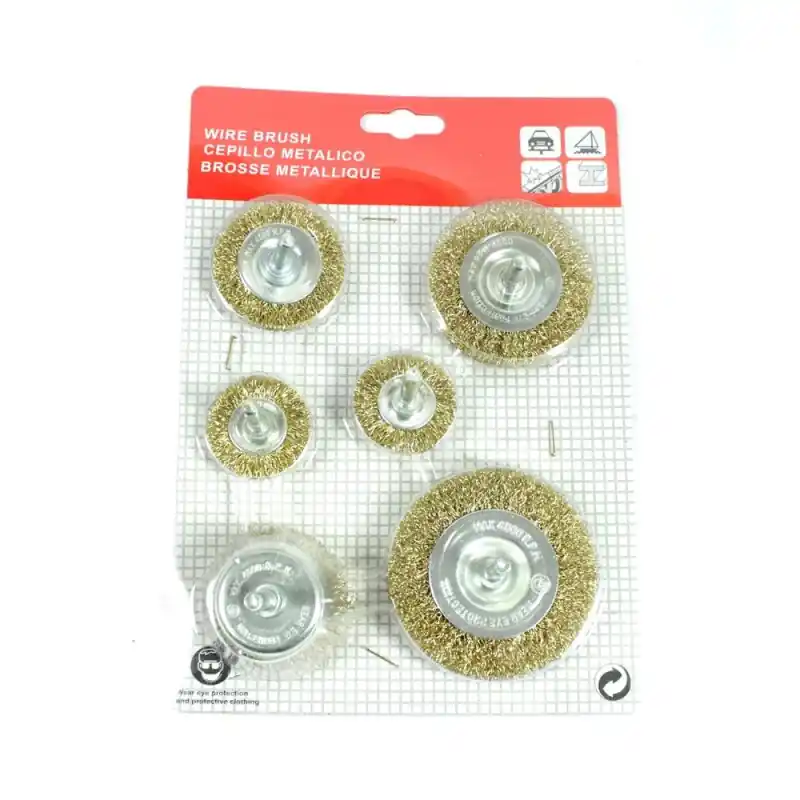 Set 6 Drahtbürsten für Bohrmschine Akkuschrauber Werkzeugset Ausverkauf
