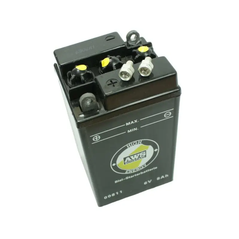 Letzte Chance Batterie Akku 6V 8Ah 8A für Simson AWO 425S 425T RT125 BMW R20 R23 R24 R25 R35 EMW R51 R68 R67 R68 R71 R75 Vespa Rally GS Sprint Batterie Blei (Säure bitte separat bestellen)