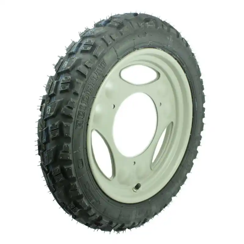 Markenprodukt Komplettrad grau Winterreifen 12 Zoll für Simson SR50 SR80 M+S SD50 Albatros Heidenau K57 Reifen Allwetterreifen einbaufertig