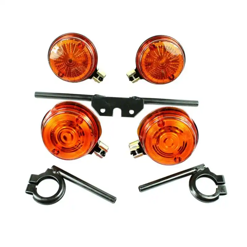 Sale Blinker Set für Simson S51 S50 S70 mit Haltern schwarz E-Zeichen