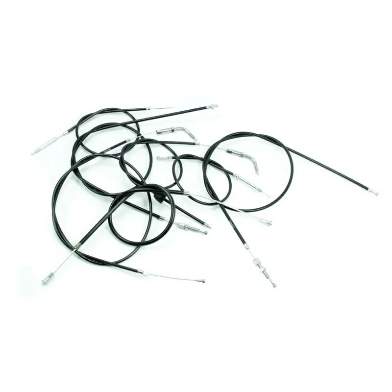 Set 7 Bowdenzüge Seilzüge schwarz Simson KR50 (bis 70523) Gas Kupplung Schaltung Tupfer Bremsen Bowdenzug Markenprodukt