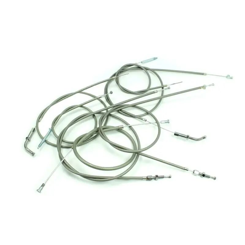 Set 7 Bowdenzüge Seilzüge silbergrau Simson KR50 (ab 70524 bis 86132) Gas Kupplung Schaltung Tupfer Bremsen Bowdenzug Saisonangebot