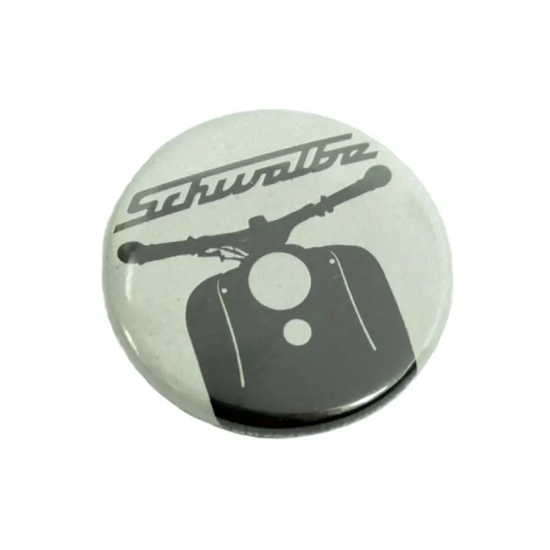 25mm PIN Blechbutton Fanartikel neuer Schriftzug Simson KR51 Schwalbe Geprüft