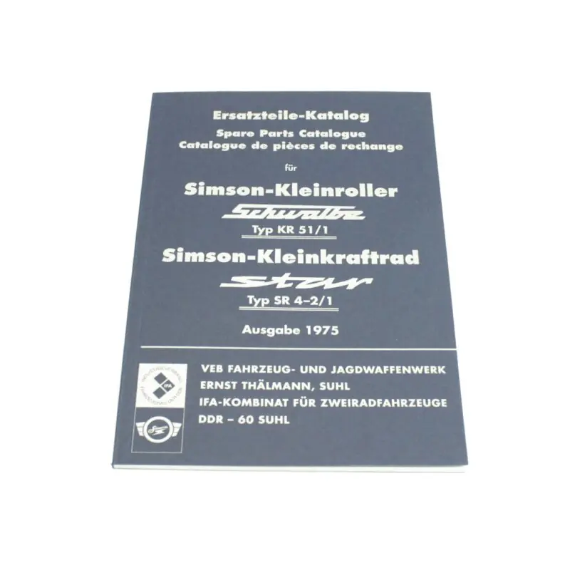 Ersatzteilkatalog Ersatzteilliste Simson KR51 Schwalbe Star SR4-2, SR4-2/1 Jetzt Kaufen