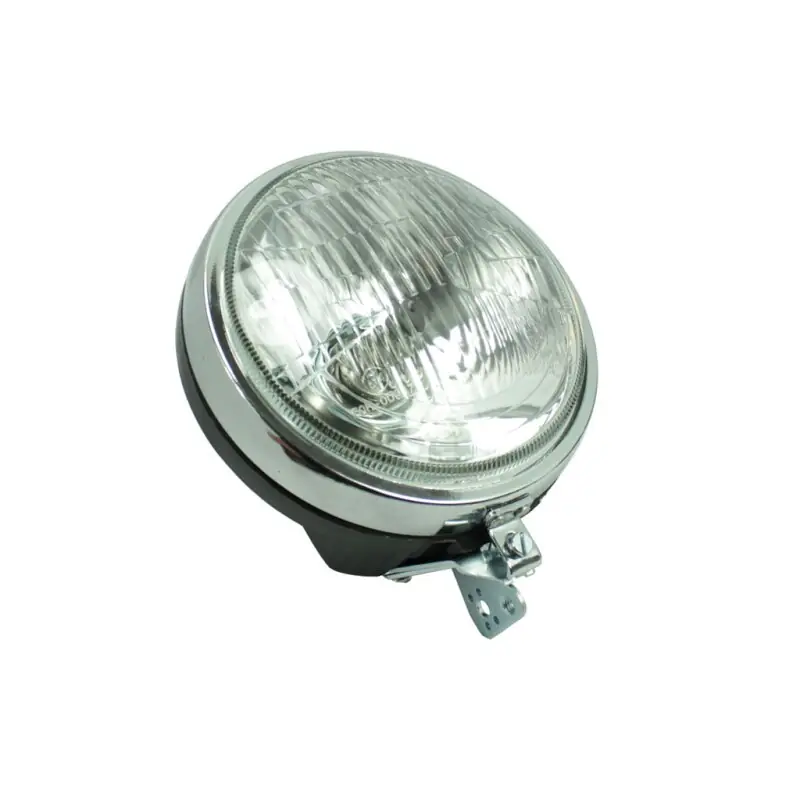 Neue Ware Scheinwerfer Halogen HS1 komplett, Gehäuse Fassung Glühlampe Chromring für Simson S51 S50 S70 E Enduro
