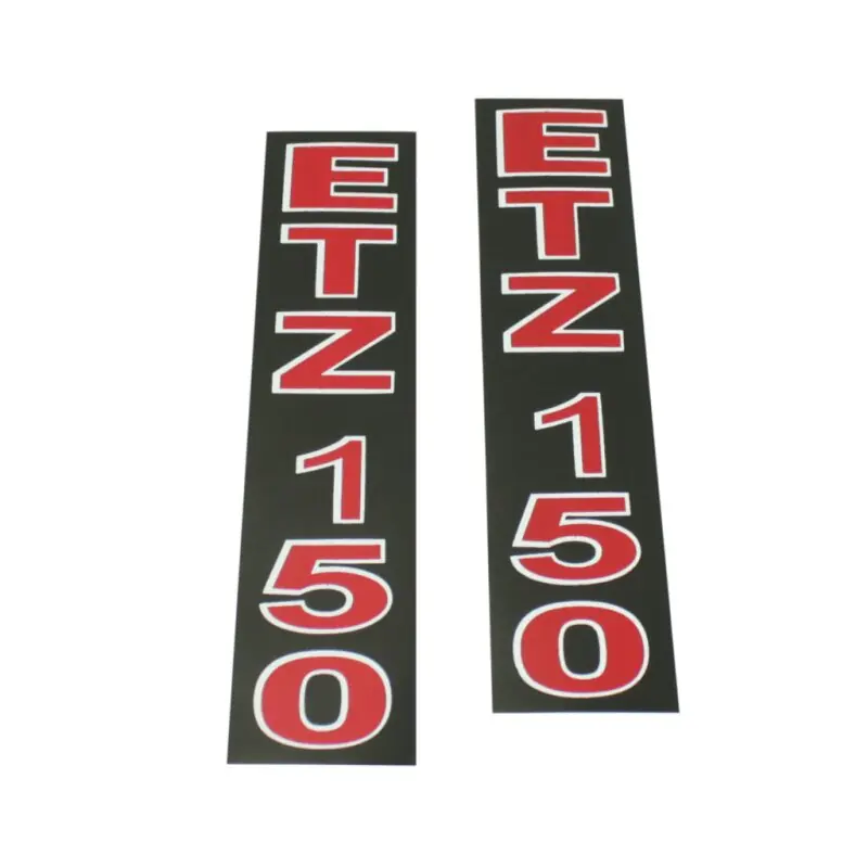 2 Klebefolie Aufkleber Telegabel Holme pas. f. MZ ETZ 150 schwarz rot Kleber Bestpreis