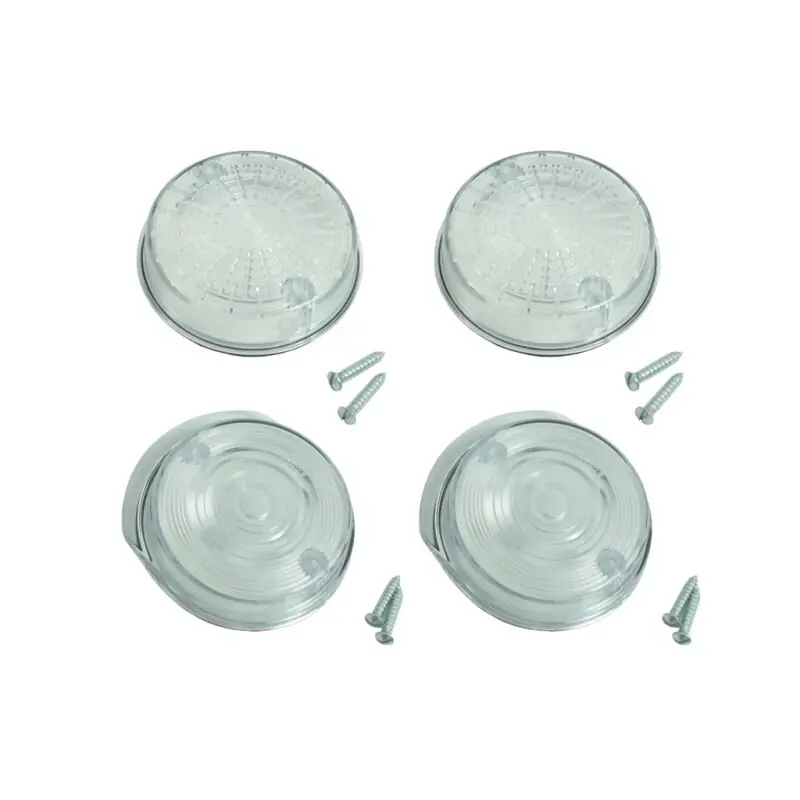 Saisonangebot 4 Simson Blinker Gläser vorn + hinten Dichtung Schrauben rund klar, weiß mit E-Zeichen 12V S51 S50 SR50pass f MZ ETZ TS 150 125 250