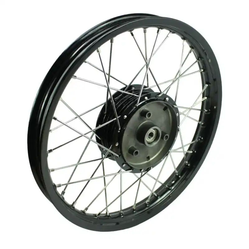 Jetzt Bestellen Speichenrad, Felge 1,85x16 breit Nabe schwarz Speichen verchromt für Simson S51 S50 S53 Spatz Star Star Sperber Habicht KR51 Schwalbe Duo