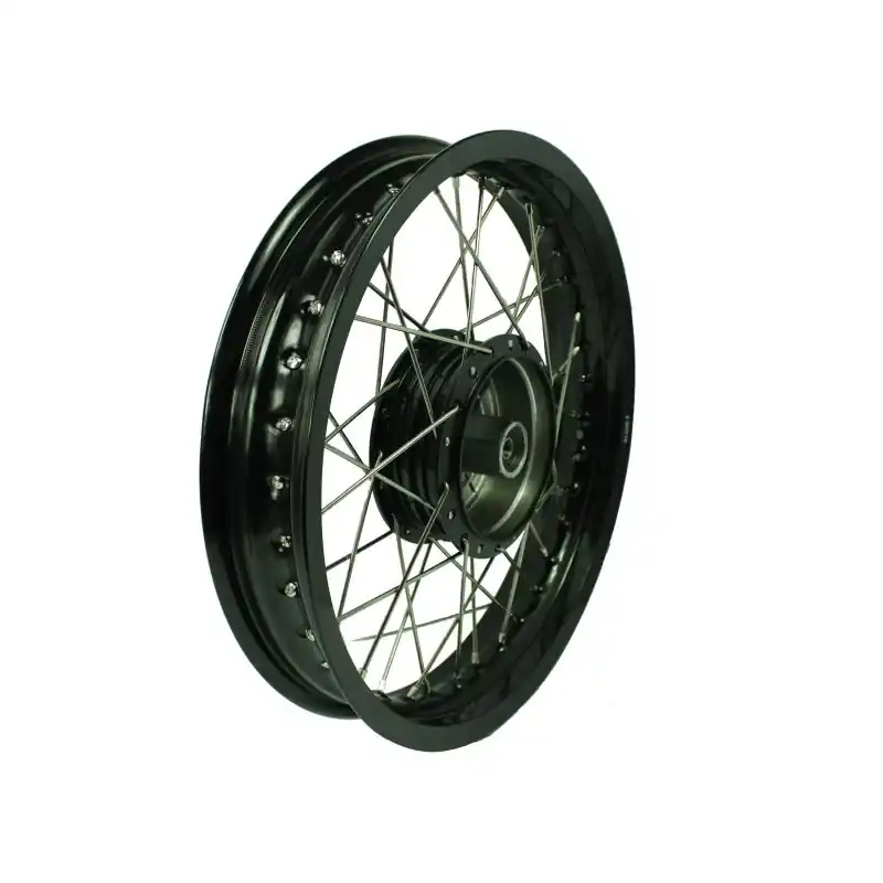 Sofort Bestellen Felge 2,50x16 breit schwarz + Nabe mit Edelstahl Speichen für Simson S51 S50 S53 Spatz Star Star Sperber Habicht KR51 Schwalbe Duo