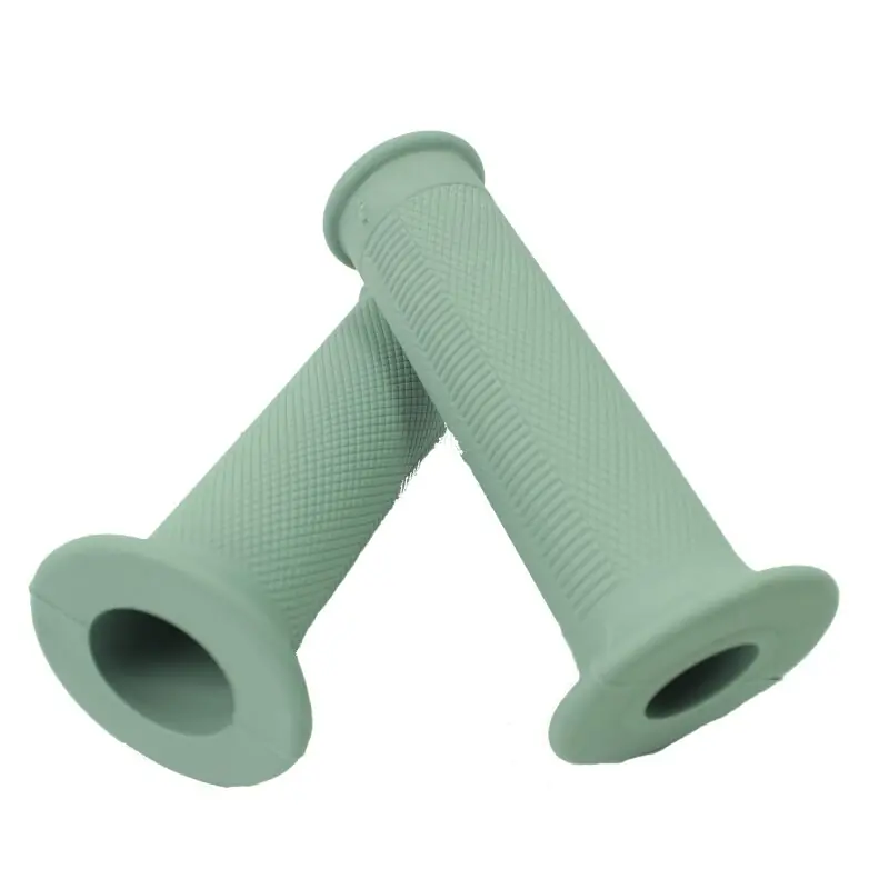 Billig Griffe Griffgummis rechts + links für Simson KR51 Schwalbe Star Sperber Habicht Duo AWO S T MZ ES 125 150 175 250 300 RT125 BK350grau, feines Noppenmuster Made in Germany