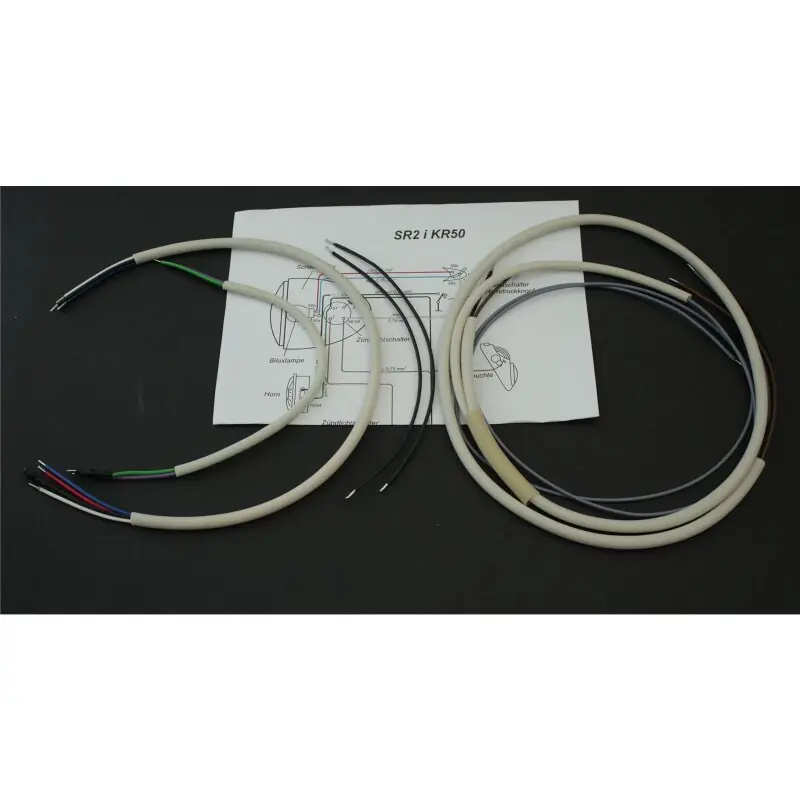 Mega-Angebot Kabelbaum + Schaltplan für Simson SR 1 2 E SR2 SR1 beige, elfenbein Hülle inkl. Schaltplan Kabel