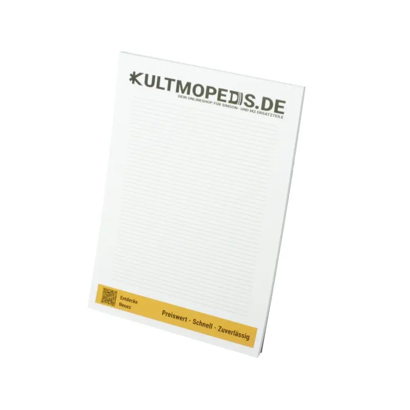 Notizblock "KultMopeds.de" DIN A5 (21 x 14,8 cm) 50 Blatt Preisknaller