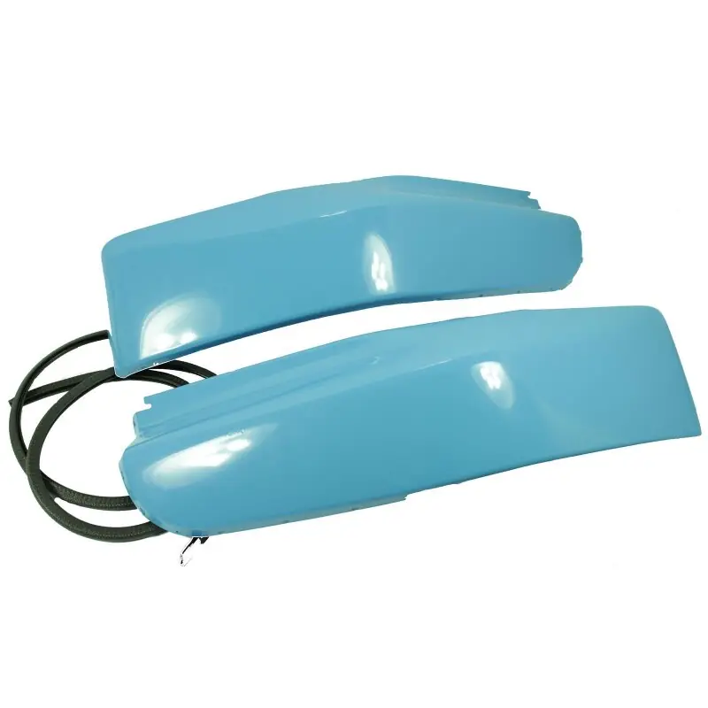 Beinbleche für Simson SR50 SR80 SD50 Roller Knieblech inkl. Keder, verzinkt hellblau lackiert Expressversand