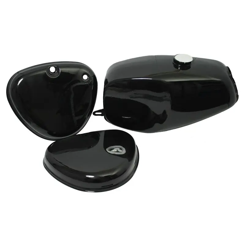 Lackset Büffeltank, Hochtank Tank + Seitendeckel schwarz für Simson S50, auch S51 S70 (S53, S83) Kraftstoffbehälter Begrenztes Angebot