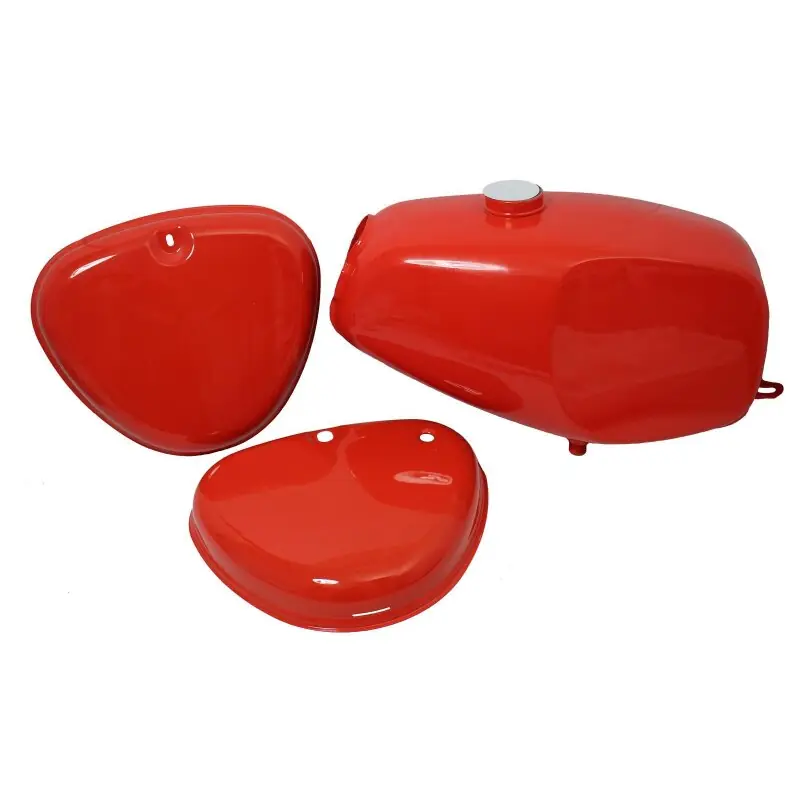 Letzte Chance Lackset Büffeltank, Hochtank Tank + Seitendeckel rot für Simson S50, auch S51 S70 (S53, S83) Kraftstoffbehälter