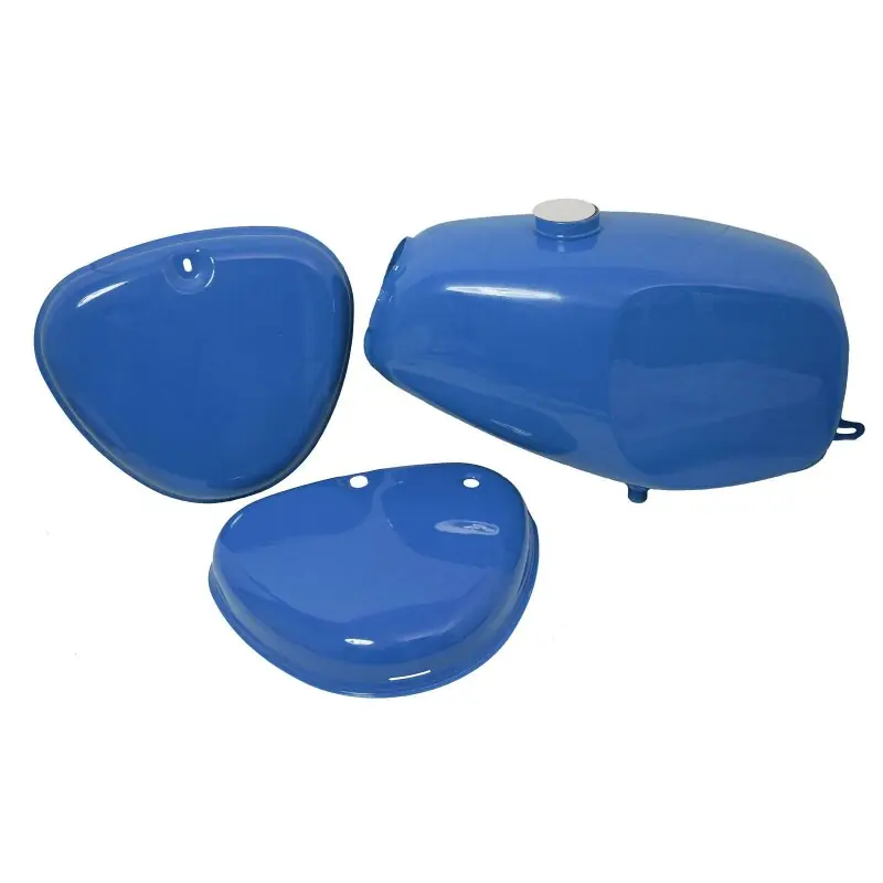 Lackset Büffeltank, Hochtank Tank + Seitendeckel blau für Simson S50, auch S51 S70 (S53, S83) Kraftstoffbehälter Kostenfreie Lieferung