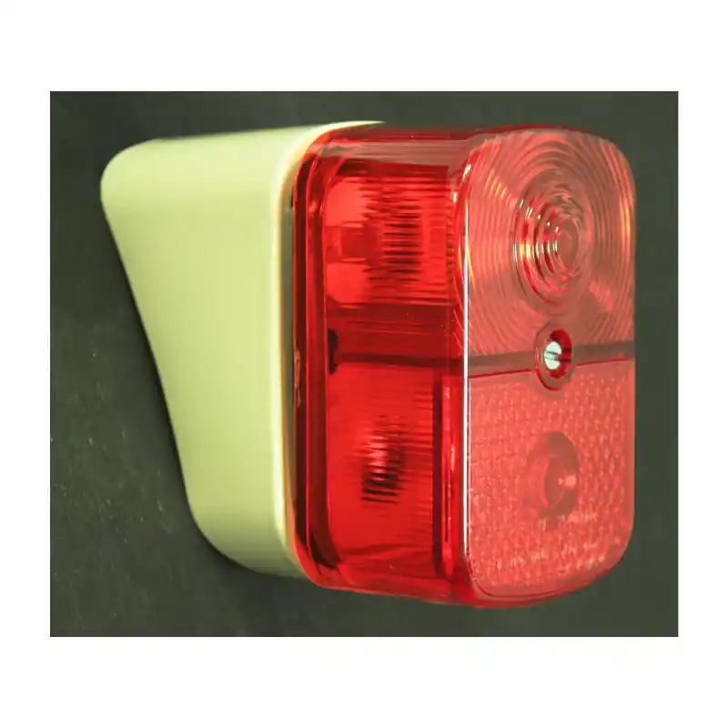 Rücklicht + Kappe mit E-Zeichen eckig, elfenbeinfarben für Simson KR51/1 Schwalbe, Star, Sperber Habicht Duo Anhänger Sockel Ba15s Super-Preis