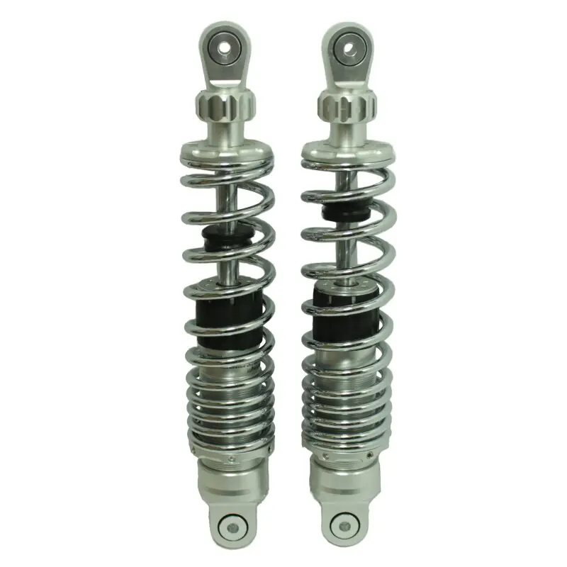 Premium Gasdruck Federbeine 340mm silber mit verchromter Feder für Simson S51 S50 S70 Enduro Tuning Stoßdämpfer Federung hinten 34cm Sofort Bestellen