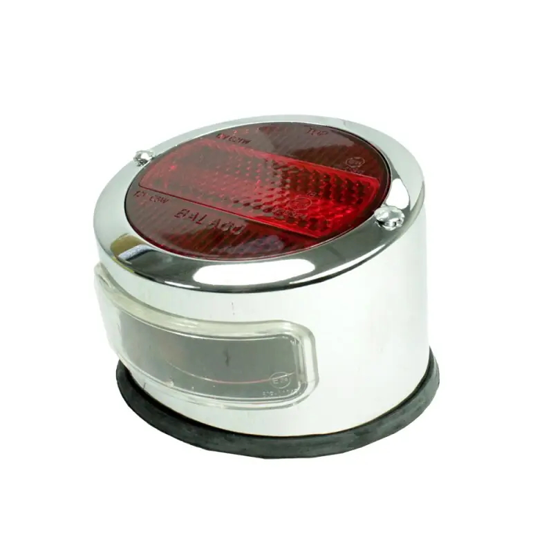 Rücklicht verchromtmit Kennzeichenbeleuchtung für MZ ES125 ES150 ES175 ES250 TS125 TS150 TS250 ETS150 ETS125 ETS250 IWL Troll, Campi Letzte Chance