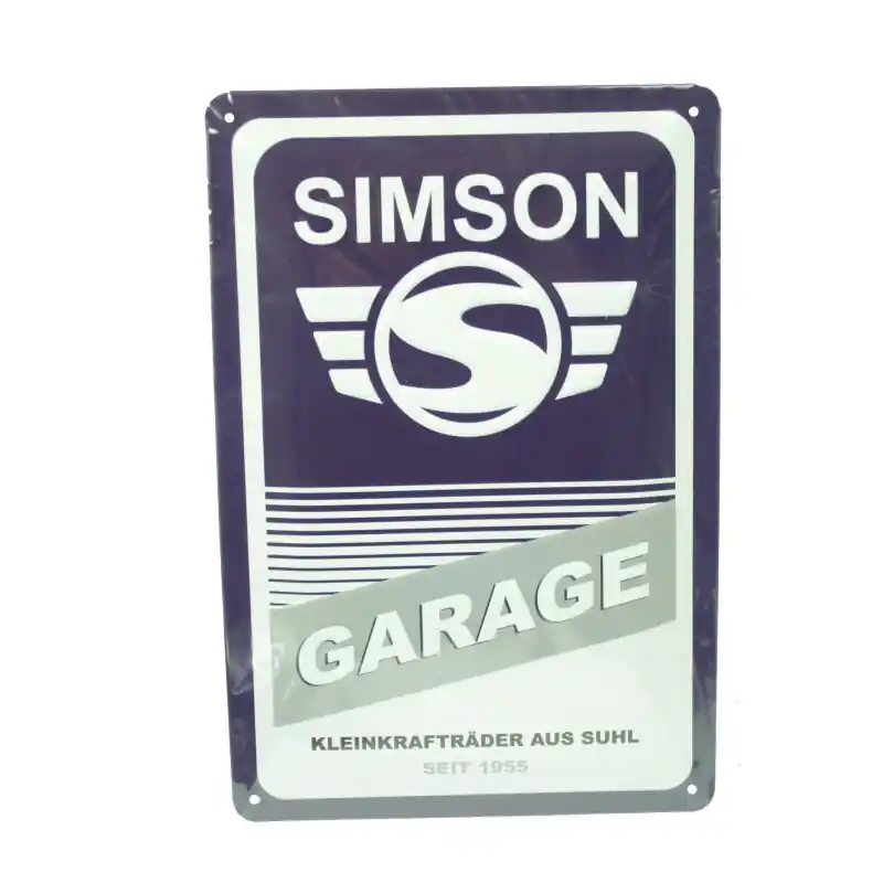 Ausverkauf Blechschild Simson Garage für S51 S50 KR51 Schwalbe Duo Star Sperber Habicht Sammlerstück Geschenk