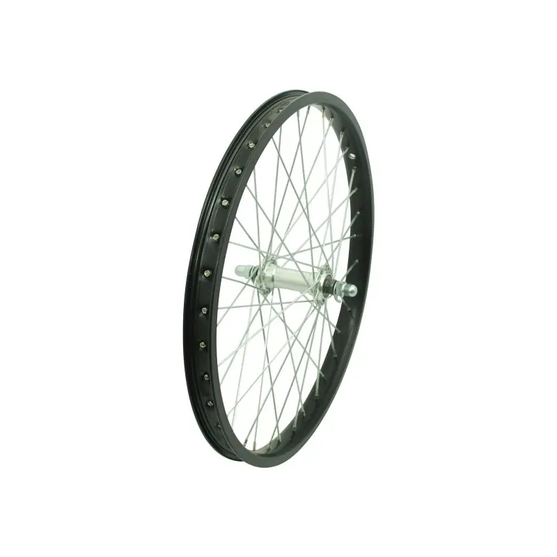 Speichenrad schwarz komplett mit Alufelge 1,2x16, Speichen chrom für Simson für Anhänger des S51 S50 KR51 Schwalbe Star Sperber Habicht auch für Mifa DDR Fahrrad Zertifiziert