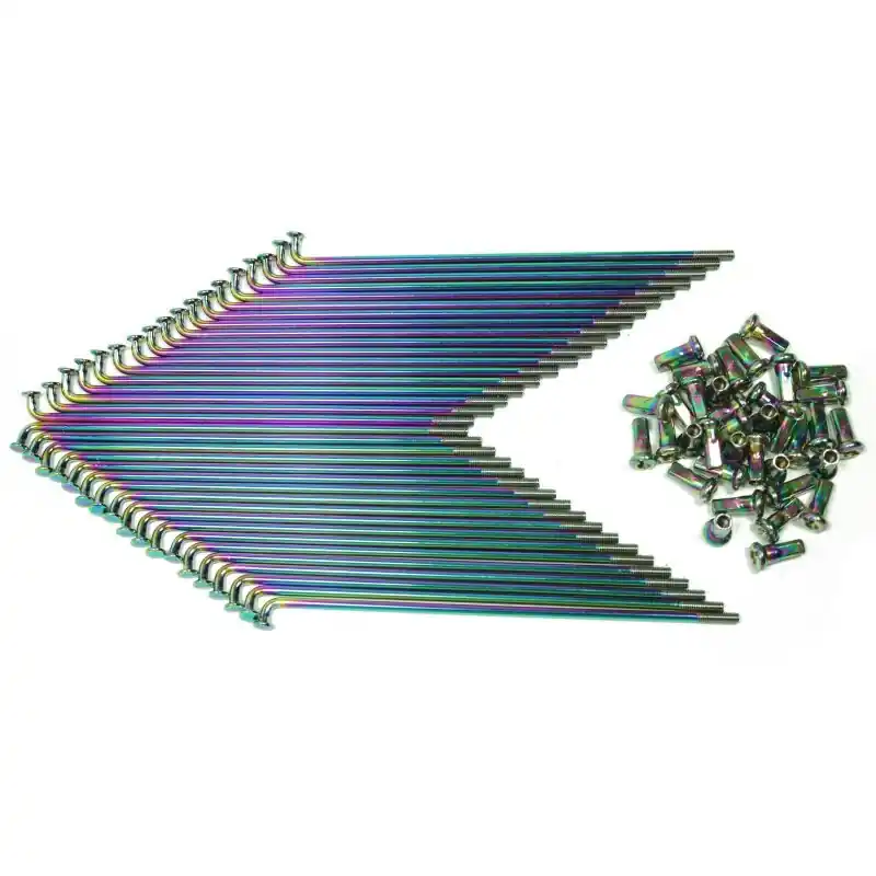 36 Speichen Rainbow, Regenbogen mit Nippel Scheibenbremse für Simson S51 S50 S53 S70 je 18x 171 + 177mm Neu