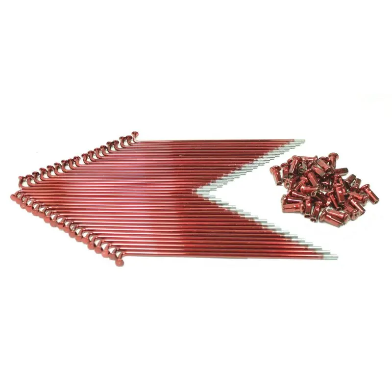 36 Speichen rot mit Nippel, Scheibenbremse, M3,5 für Simson S51 S50 S53 S70 je 18x 171 + 177mm Bestpreis