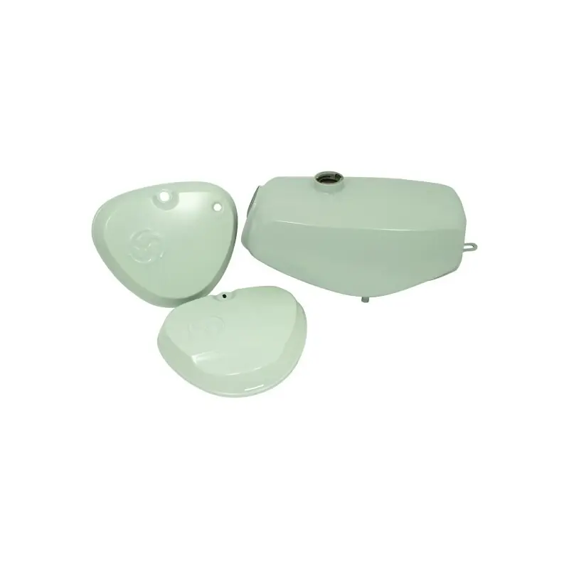 Zertifiziert Tank + eckige Export Seitendeckel mit Wirbel grundiert für Simson S51 S50 S70 Enduro Kraftstoffbehälter