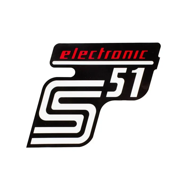 Top-Angebot Simson Aufkleber "electronic" S51 Elektronik rot Seitendeckel Kleber Schriftzug