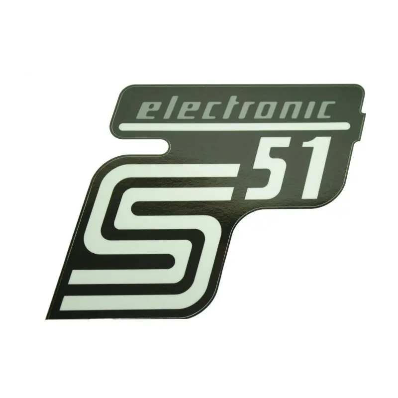 Neu Im Sortiment Simson Aufkleber "electronic" S51 Elektronik silber Seitendeckel Kleber Schriftzug