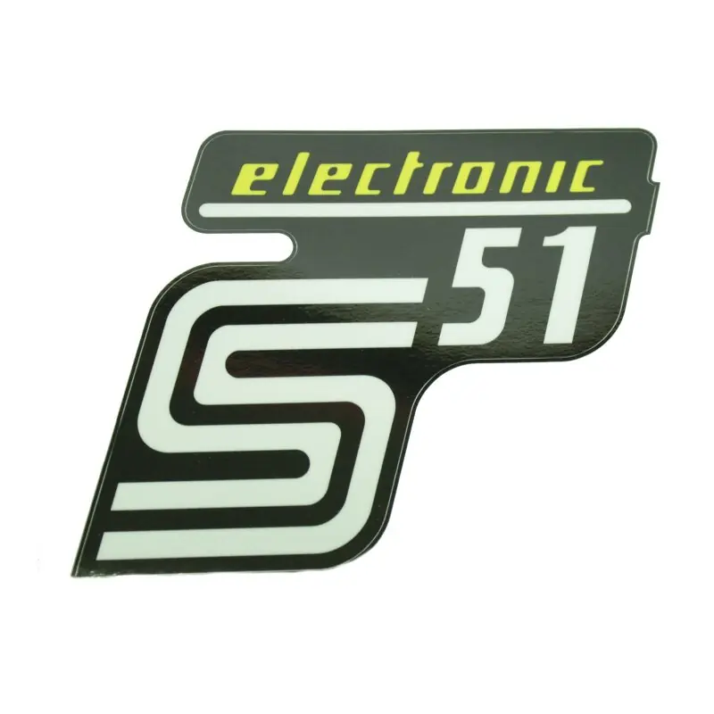 Simson Aufkleber "electronic" S51 Elektronik gelb Seitendeckel Kleber Schriftzug Mega-Angebot