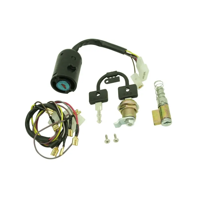 Sicherheitszündschloss + Schlösser + Kabelbaum gleichschließend für Simson SR50 SR80 Roller SD50 Albatros Zündung Lenkerschloss Seitendeckelschloss Zündlichtschalter Top-Angebot