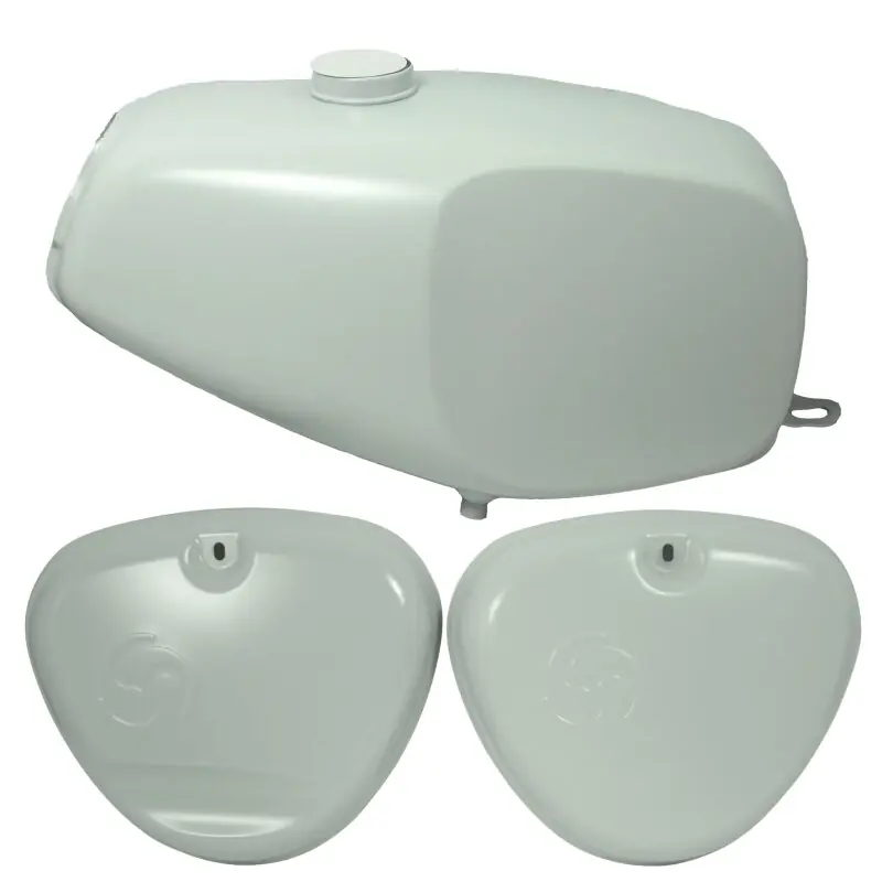 Neue Kollektion Büffeltank + Enduro Seitendeckel mit Wirbel grundiert für Simson S50, auch S51 S70 (S53, S83) Kraftstoffbehälter Hochtank Tank