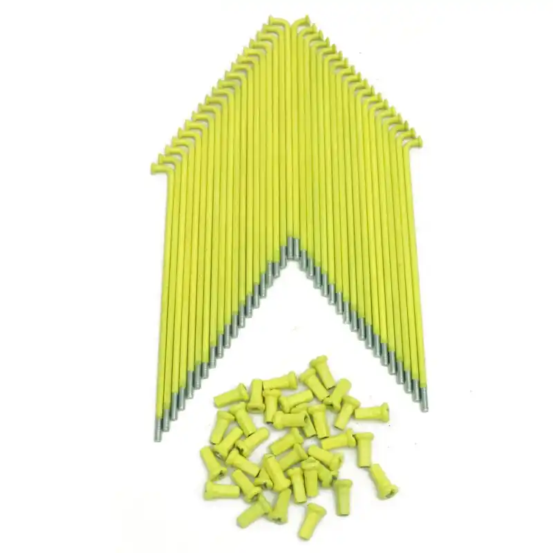 Letzte Chance 36 Speichen mit Nippel neon gelb für Simson S51 S50 S53 S70 KR51 Schwalbe Spatz Star Habicht Sperber Duo