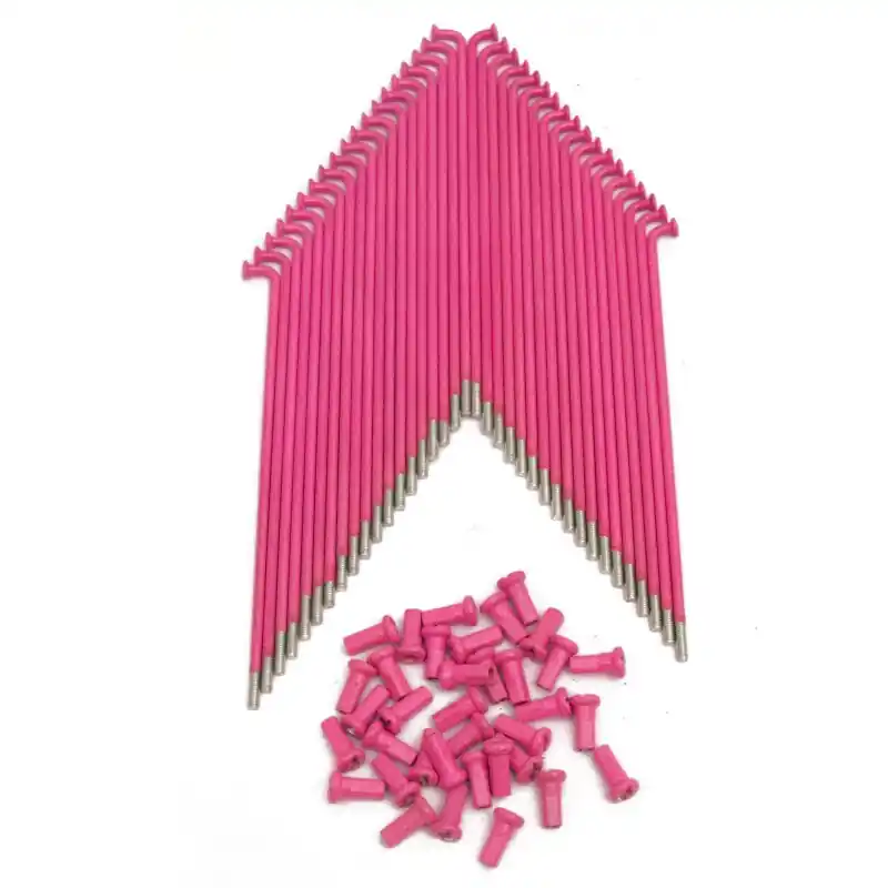 Angebot 36 Speichen mit Nippel neon pink, rosa für Simson S51 S50 S53 S70 KR51 Schwalbe Spatz Star Habicht Sperber Duo