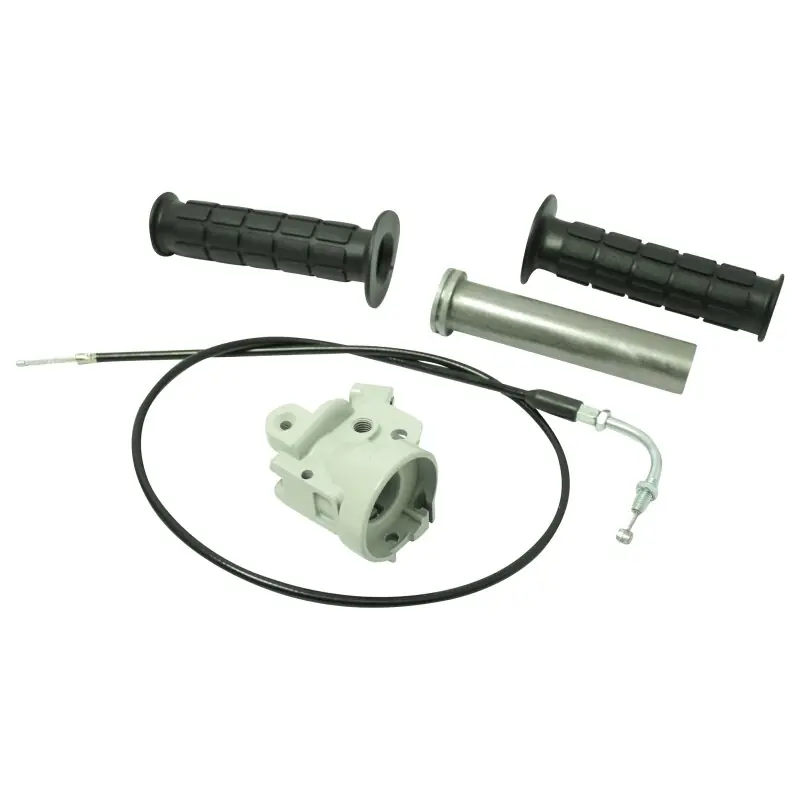 Set Armatur Wickelgasgriff grau Aluminium Griffe Bowdenzug Lenker rechts für Simson KR51 Schwalbe Klemmstück Mega-Angebot