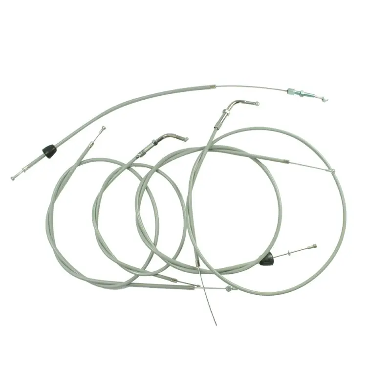 Markenware Set 5 Bowdenzüge grau Seilzüge Simson Spatz Soemtron K Gas Kupplung Schaltung Bremse hinten Bowdenzug