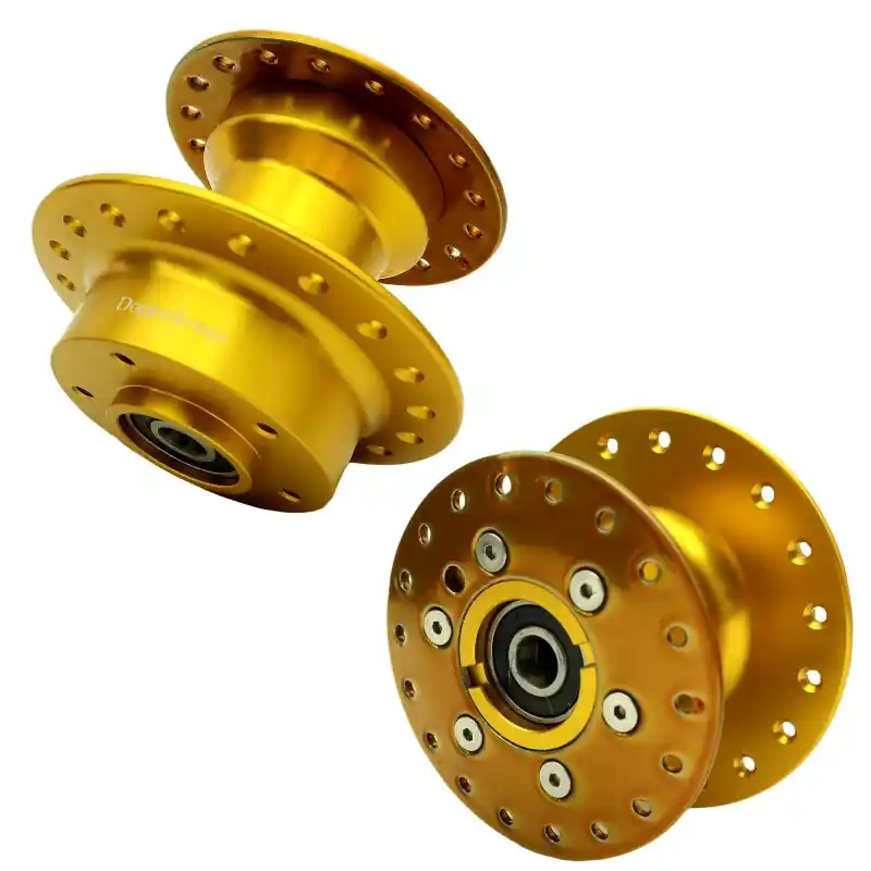 Neuheit Radnabe Scheibenbremse vorn gold für Simson S51 S50 S70 S53 MS50 Sperber mit Lagern, Schrauben