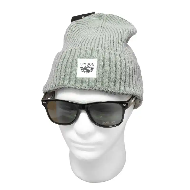 Simson Mütze grau für Fahrer von S50 S51 KR51 Schwalbe Star Sperber Habicht SR1 SR2 Geschenk Wintermütze Schneller Versand