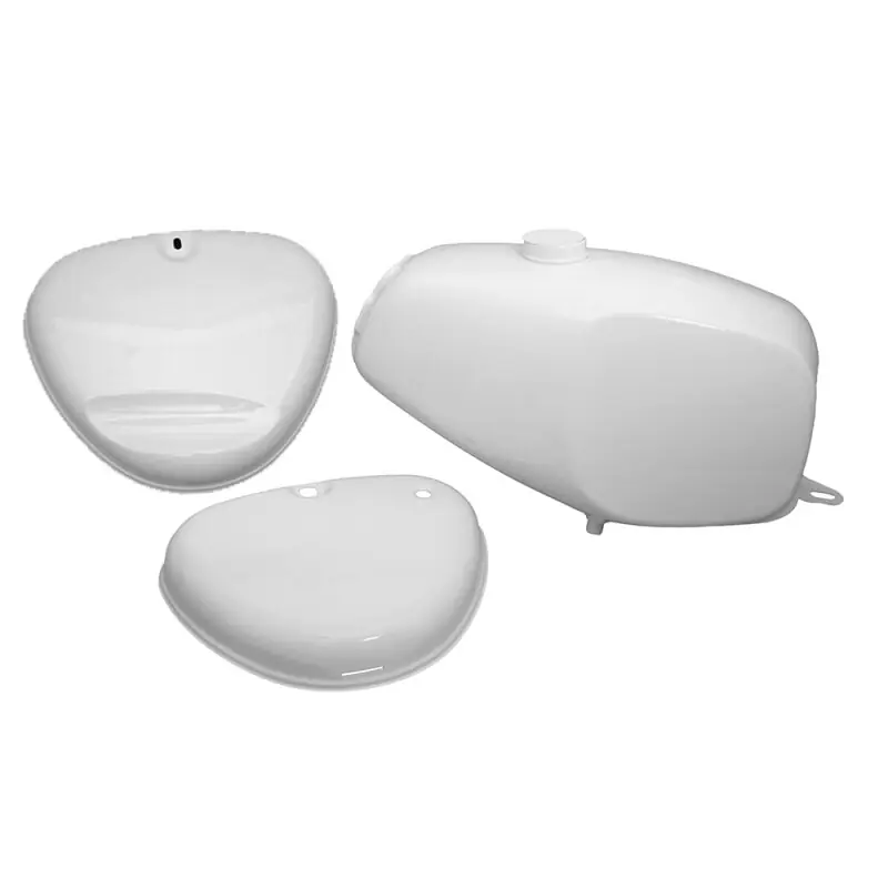 Meistverkauft Lackset Büffeltank, Hochtank Tank + Enduro Seitendeckel weiß für Simson S50, auch S51 S70 (S53, S83) Kraftstoffbehälter