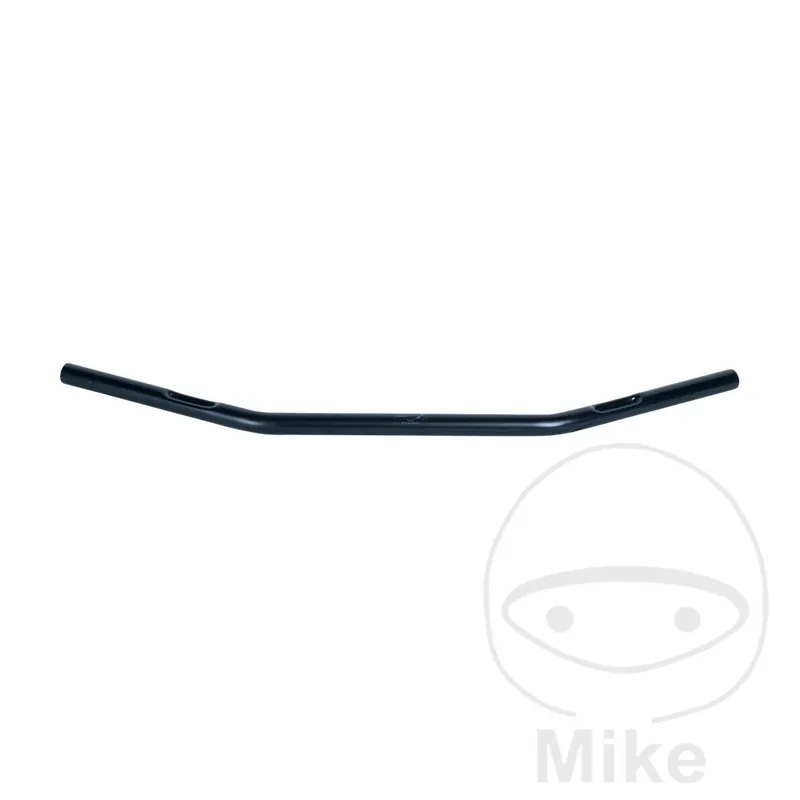 Manubrio TRW in acciaio nero 25,4 mm con intaglio del cavo Dragbar medio Markenware