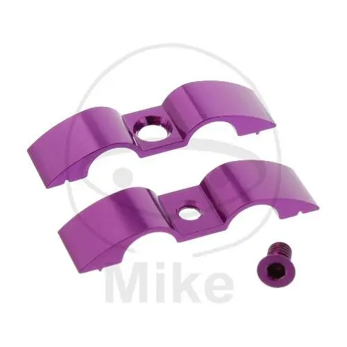 Highlight Support de tuyau de frein 9 mm 2 fois violet en aluminium