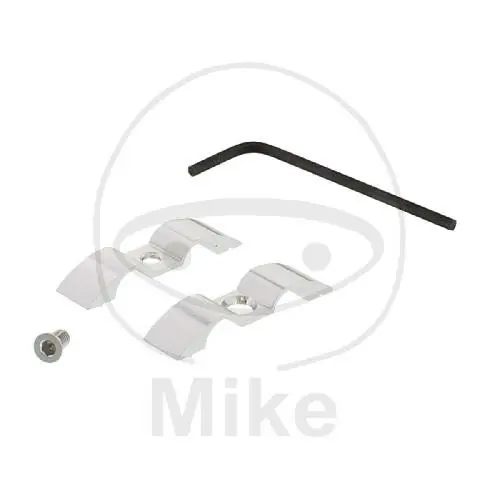 Markenware Halter Bremsschlauch 9 mm 2-fach Alu silber