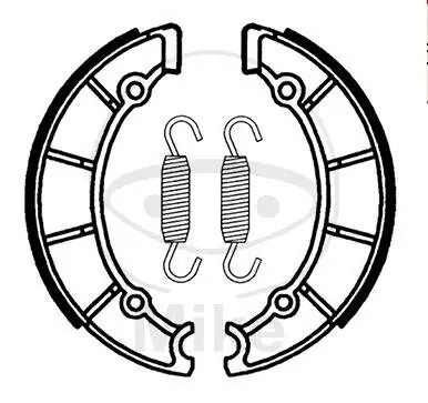Brake shoes with spring for Yamaha SR 500 SP 88-99 Sonderangebot