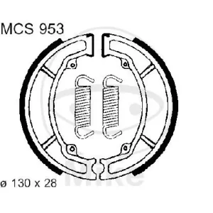 Ganasce freno per Yamaha BL DT RD XT 125 175 250 Beluga 74-92 Beliebt