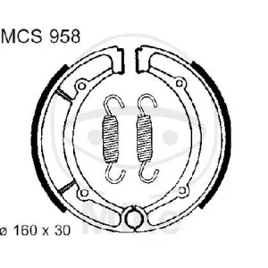 Expressversand Brake shoes with spring for Keeway Superlight 125 Yamaha XS 250 400 YFM 400 600 YP 250