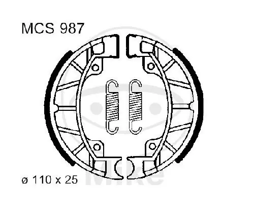 Sofort Bestellen Bremsbacken mit Feder für Piaggio Sfera 50 80 TT Kat 91-96