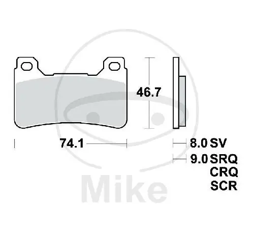 Echt TRW Brake Pad Set Sinter Carbon Racing SCR MCB755SCR