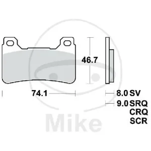TRW Set di pastiglie freno Sinter Carbon Racing SCR MCB755SCR Begrenztes Angebot