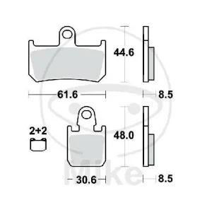 TRW Jeu de plaquettes de frein Sinter Carbon Racing SCR MCB795SCR Zertifiziert